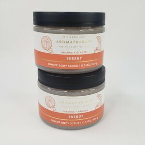2 Orange Ginger Energy Bath & Body Works Pumice Body Scrub Aromatherapy